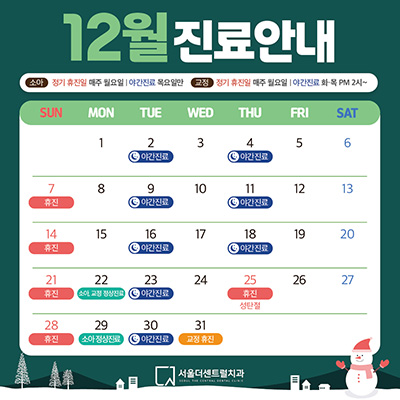 12월 진료안내